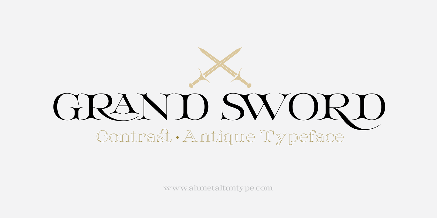 Пример шрифта Grand Sword #1